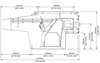 1300 RTR Series Single Shaft Shredder - Schematic Diagram