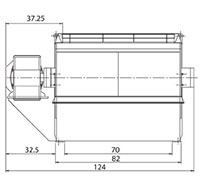 1800 RTR Series Single Shaft Shredder - Front View