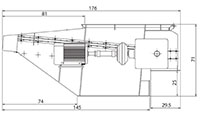 1800 RTR Series Single Shaft Shredder - Schematic Diagram