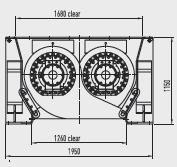 Taifun 190 H Double Shaft Shredder - Front View