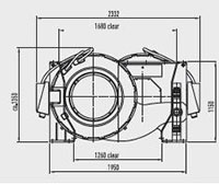 Typhoon Double Shaft Shredders - Front View