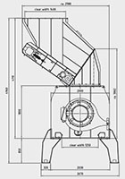 V-EBS Series Single Shaft Shredders - Schematic Diagram