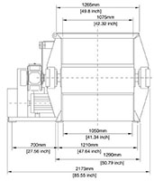 VAZ 1100 K Series Single Shaft Shredder - Front View