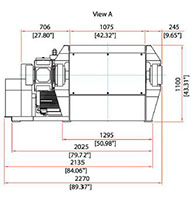 VAZ 1100 K XL Series Single Shaft Shredder - Front View