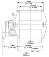 VAZ 1100 Series Single Shaft Shredder - Front View