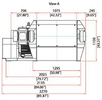 VAZ 1100 XL K FF Series Single Shaft Shredder - Front View