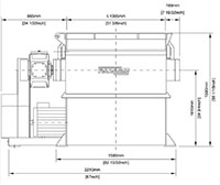 VAZ 1300 S MW Series Single Shaft Shredder - Front View