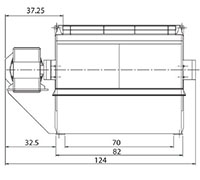 VAZ 1800 FF Series Single Shaft Shredder - Front view