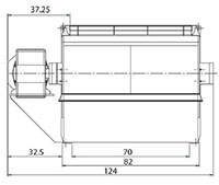 VAZ 1800 XL FF Series Single Shaft Shredder - Front View