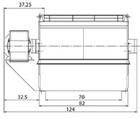 VAZ 1800 XL Series Single Shaft Shredder - Front View