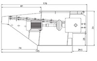 VAZ 1800 XL Series Single Shaft Shredder - Schematic Diagram