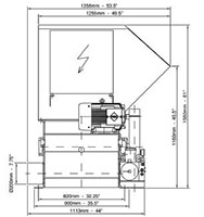 VAZ 700 Z Series Single Shaft Shredder - Front View